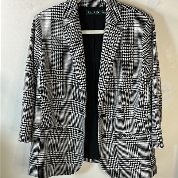 Ralph Lauren Jackets & Blazers - Lauren Ralph Lauren Women’s Houndstooth Heritage Print Blazer Jacket Sz 14w